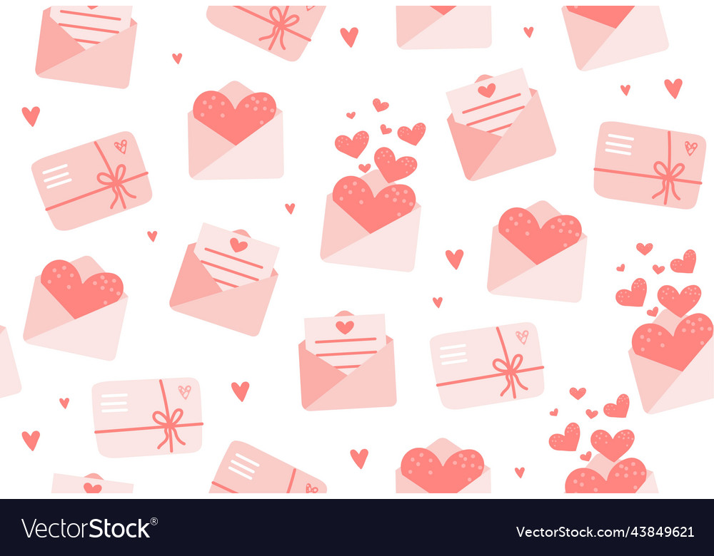 Love letters seamless pattern