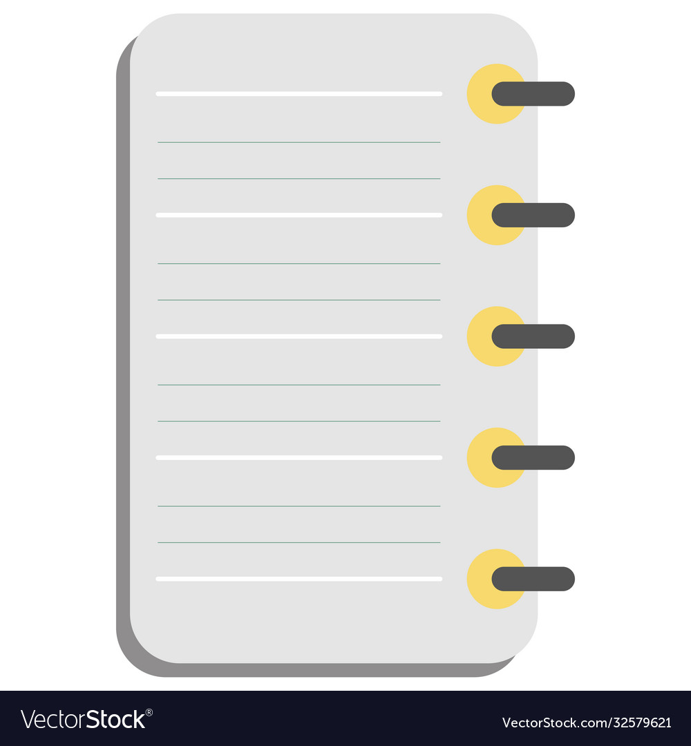 Retro notebook flat Royalty Free Vector Image - VectorStock