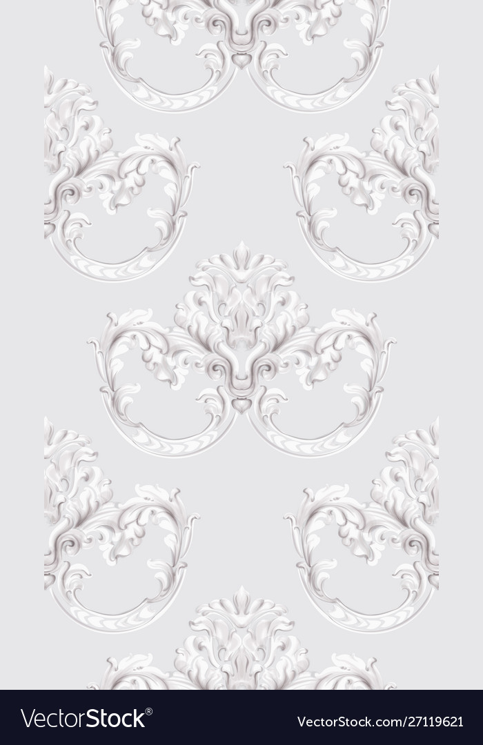 Rococo texture pattern vector image Rococo texture pattern
