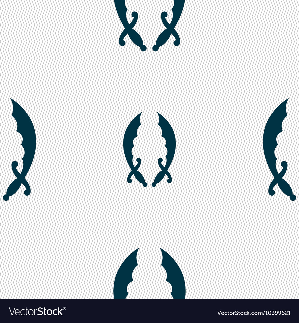 Saber sign seamless pattern with geometric texture