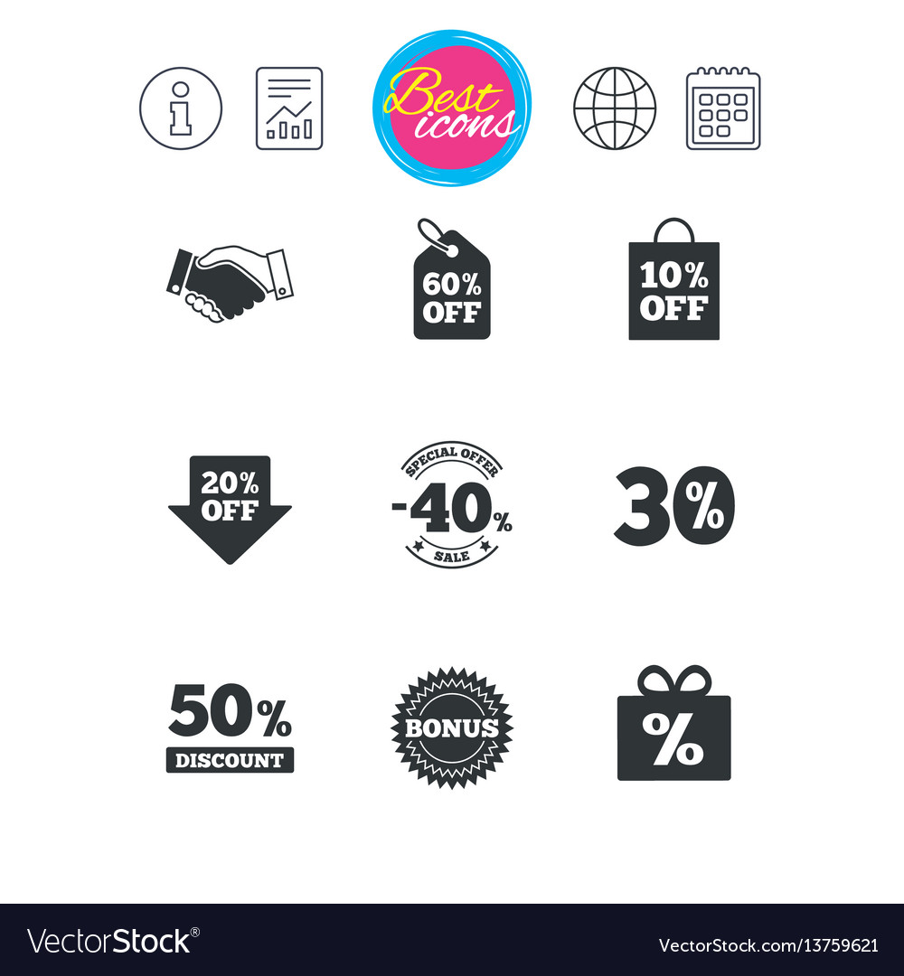 Verkauf Rabatte Icon Shopping Deal Zeichen Vector Image Verkauf Rabatte Icon Shopping Deal Zeichen
