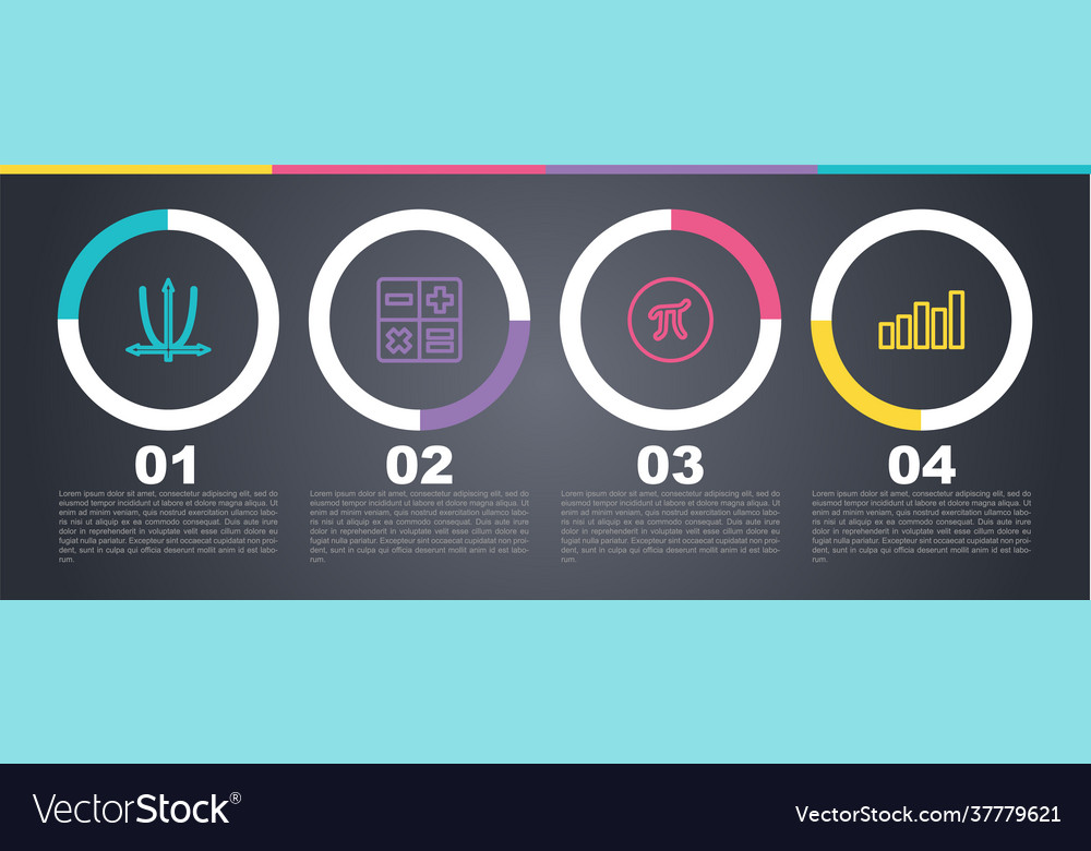 Set line graph schedule chart diagram vector image Set line graph schedule chart diagram