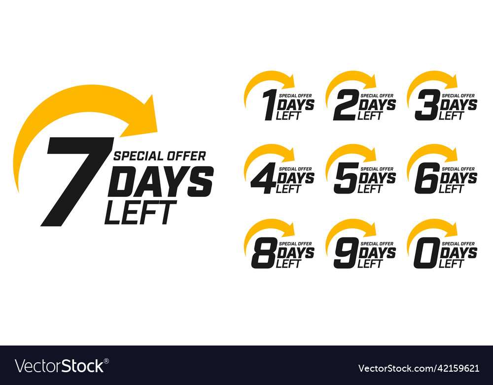 Special offer timer sticker limited to few days