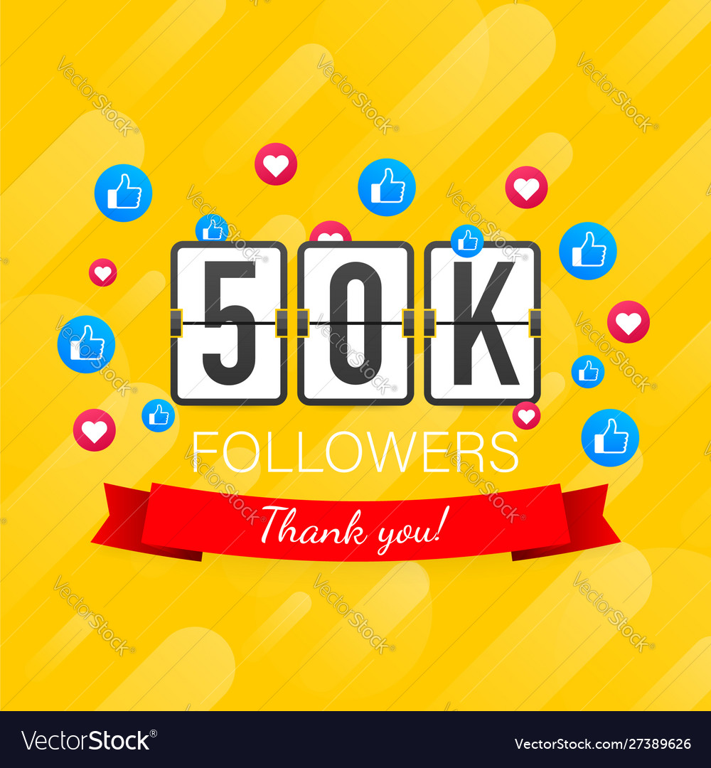 50k followers thank you social sites post