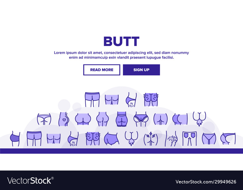 Butt human body part landing header