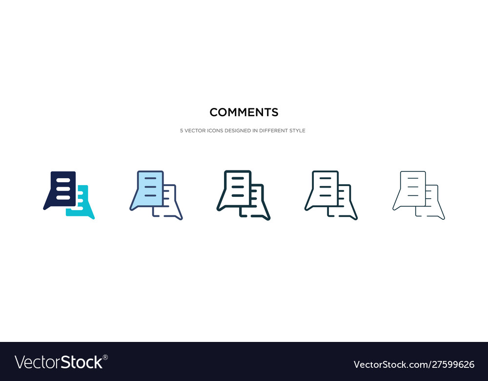 Comments icon in different style two colored