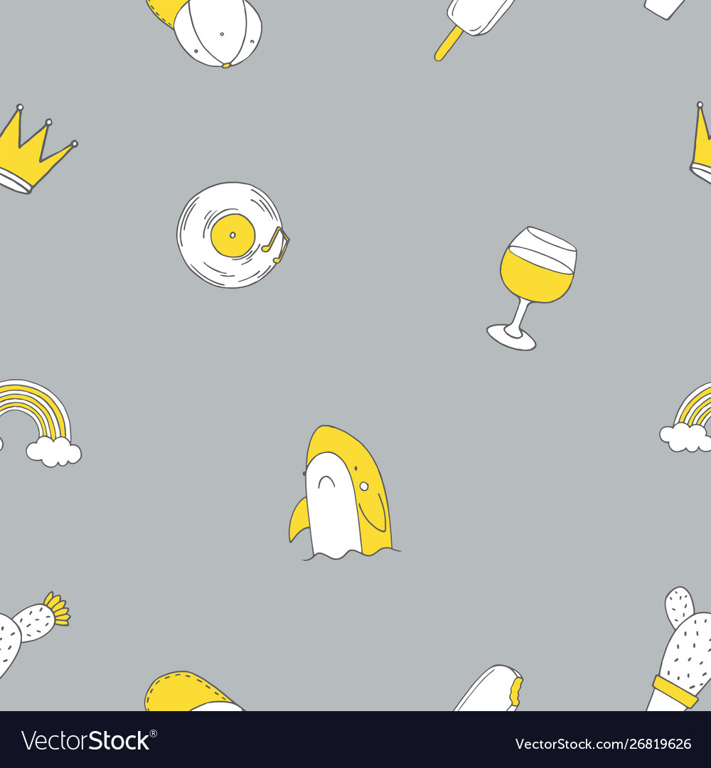 Cute Patch Doodle Pattern