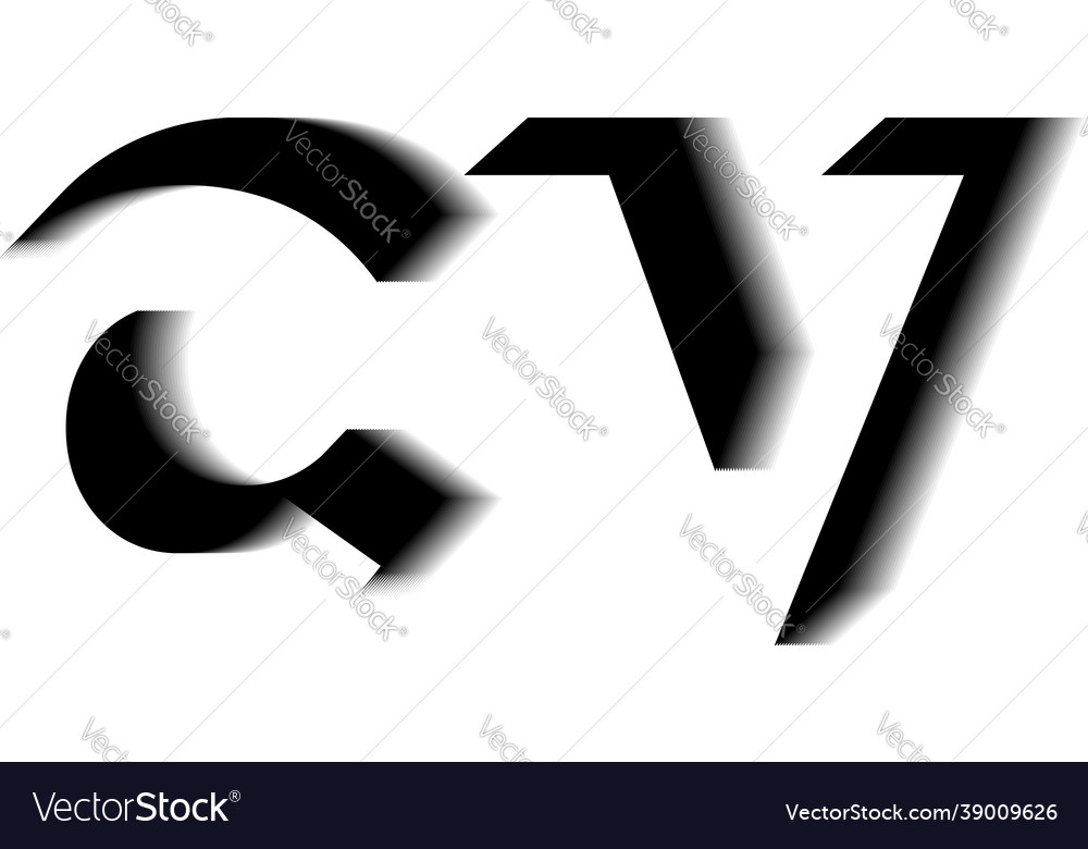 Cv monogram shadow shape style