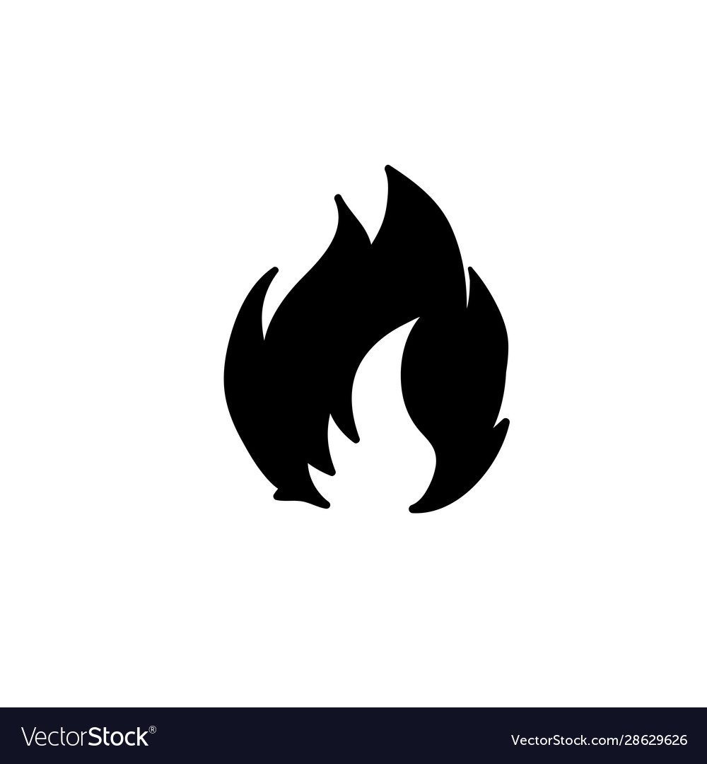 Doodle fire flame logo design template fire Vector Image