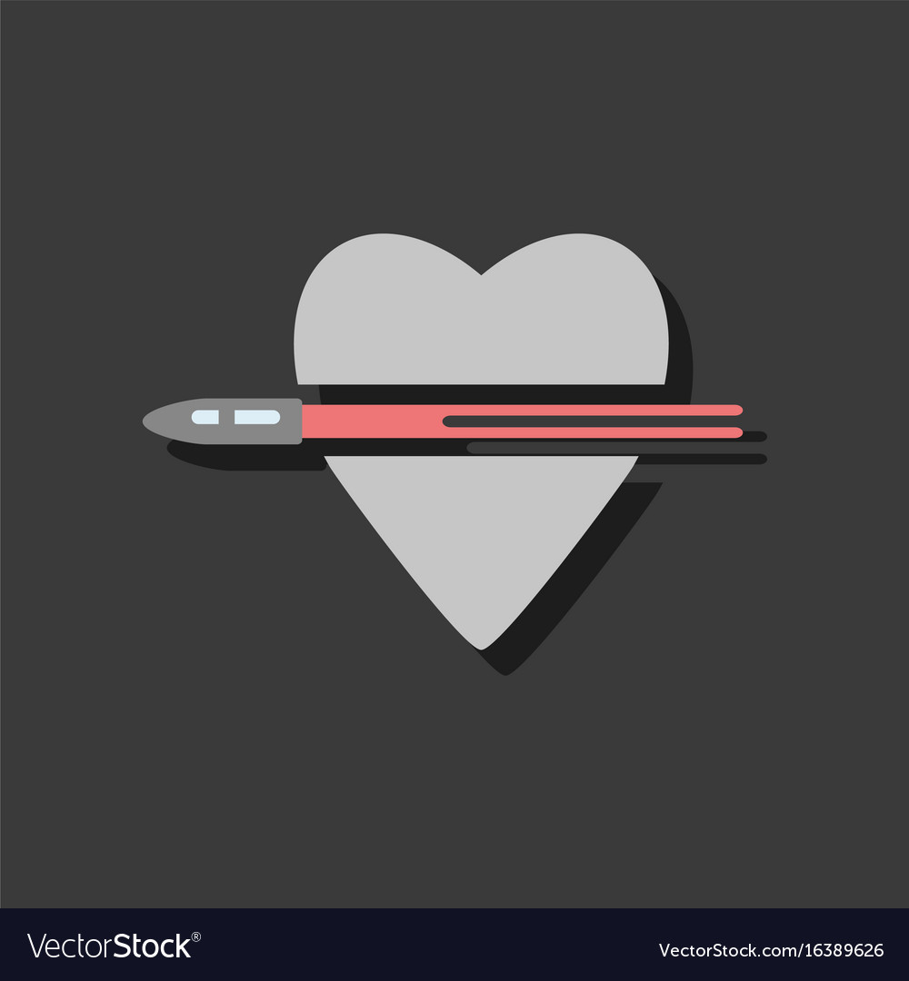 Flat icon design collection bullet wounded