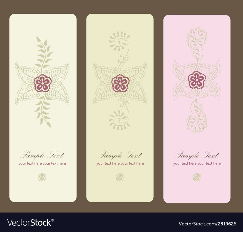 Hindy Mehendi Design Royalty Free Vector Image