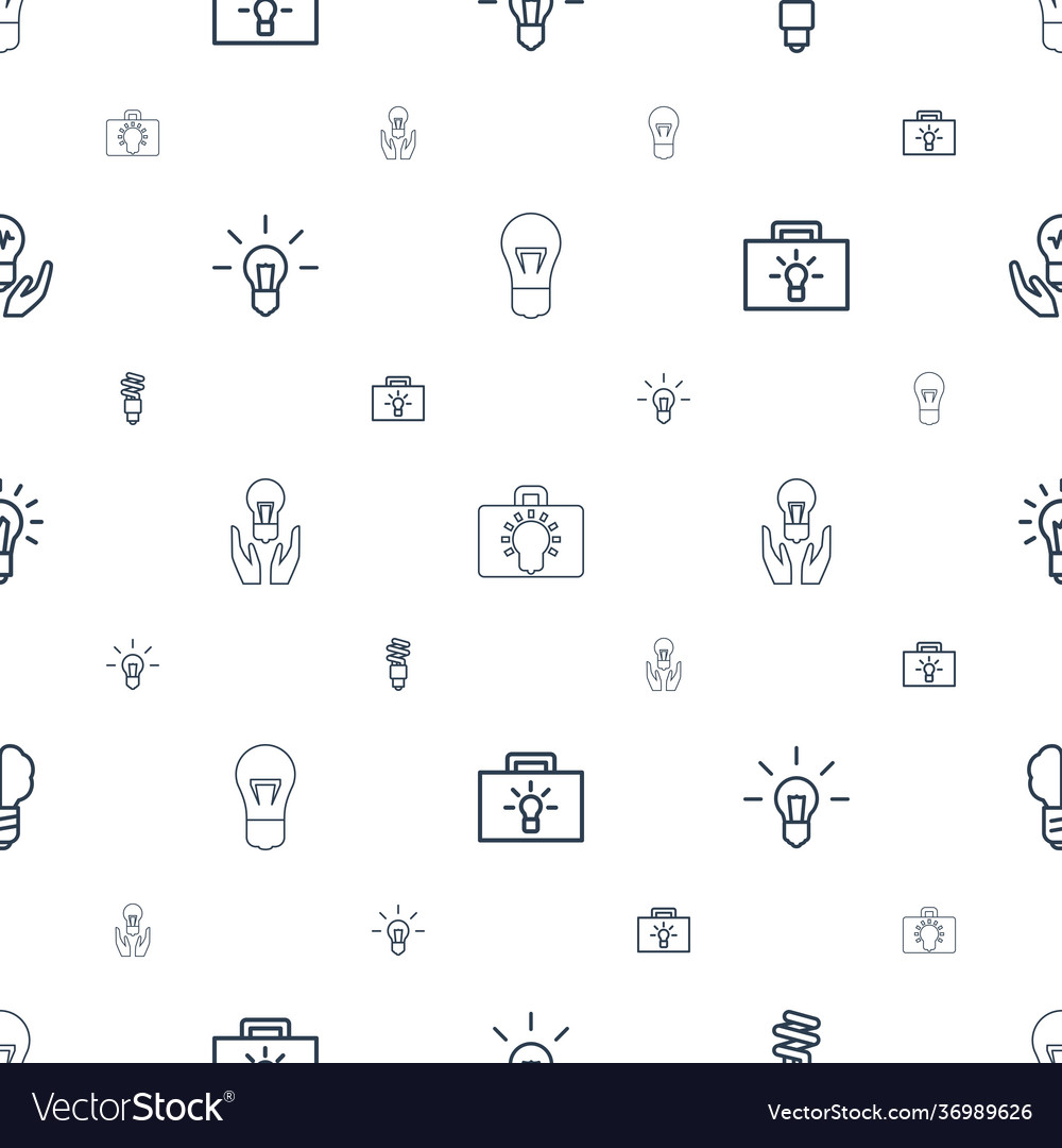 Lightbulb icons pattern seamless white background