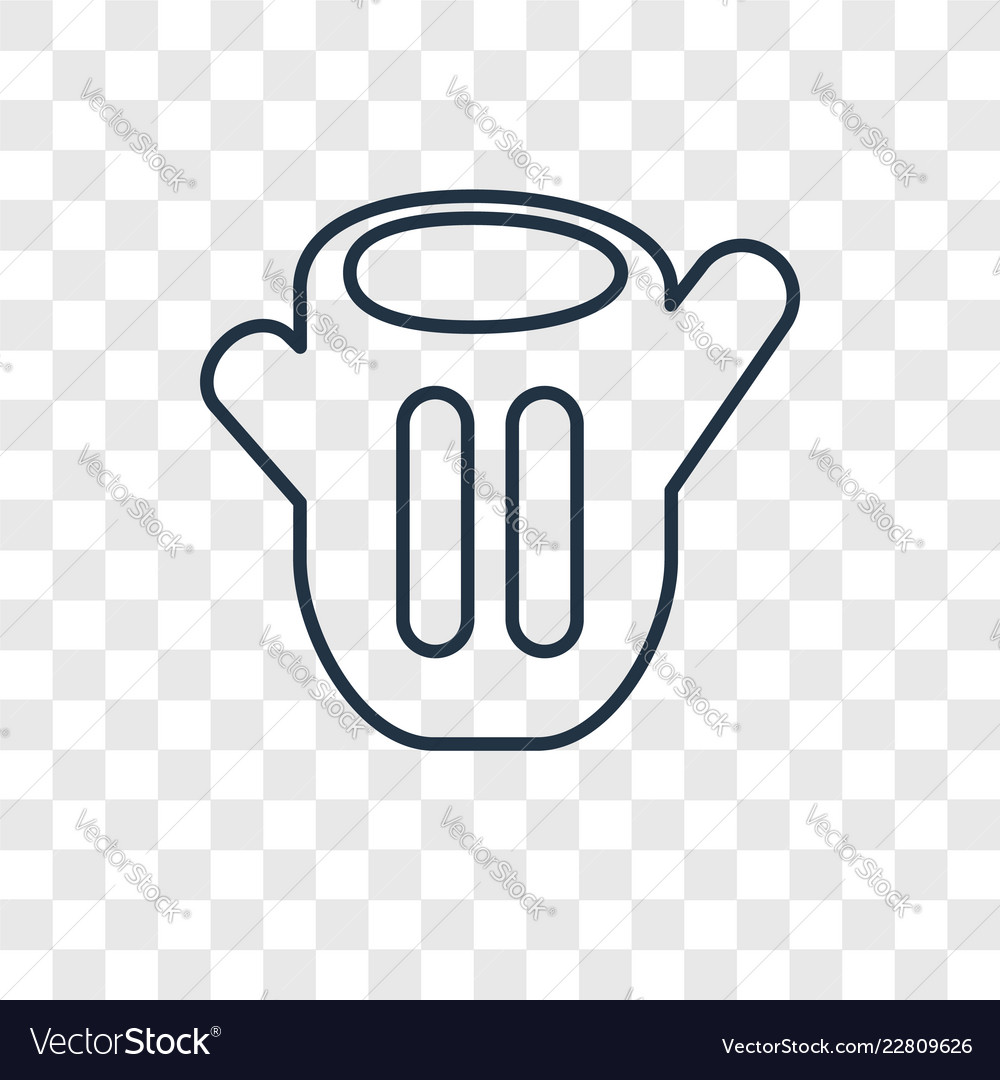 Log concept linear icon isolated on transparent vector image Log concept linear icon isolated on transparent
