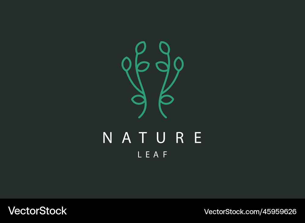 Nature leaf Royalty Free Vector Image - VectorStock