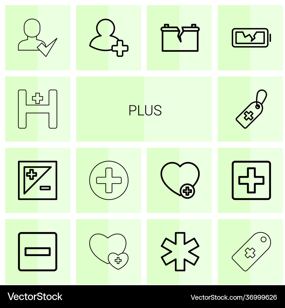 Plus Icons Lizenzfreies Vektorbild - VectorStock