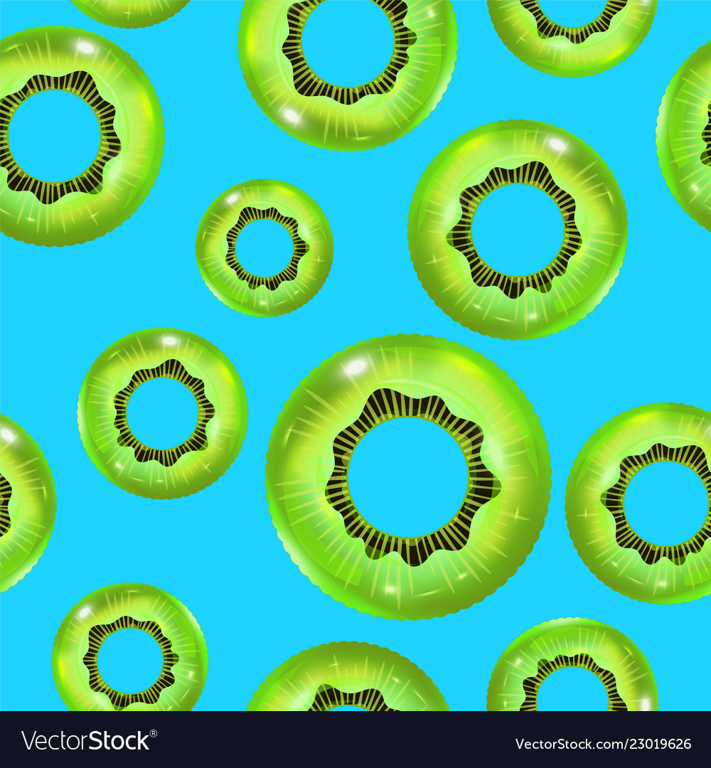 Seamless pattern inflatablering float on swimming vector image Seamless pattern inflatablering float on swimming