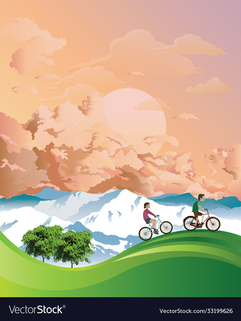 Summer alpine cycling vacation