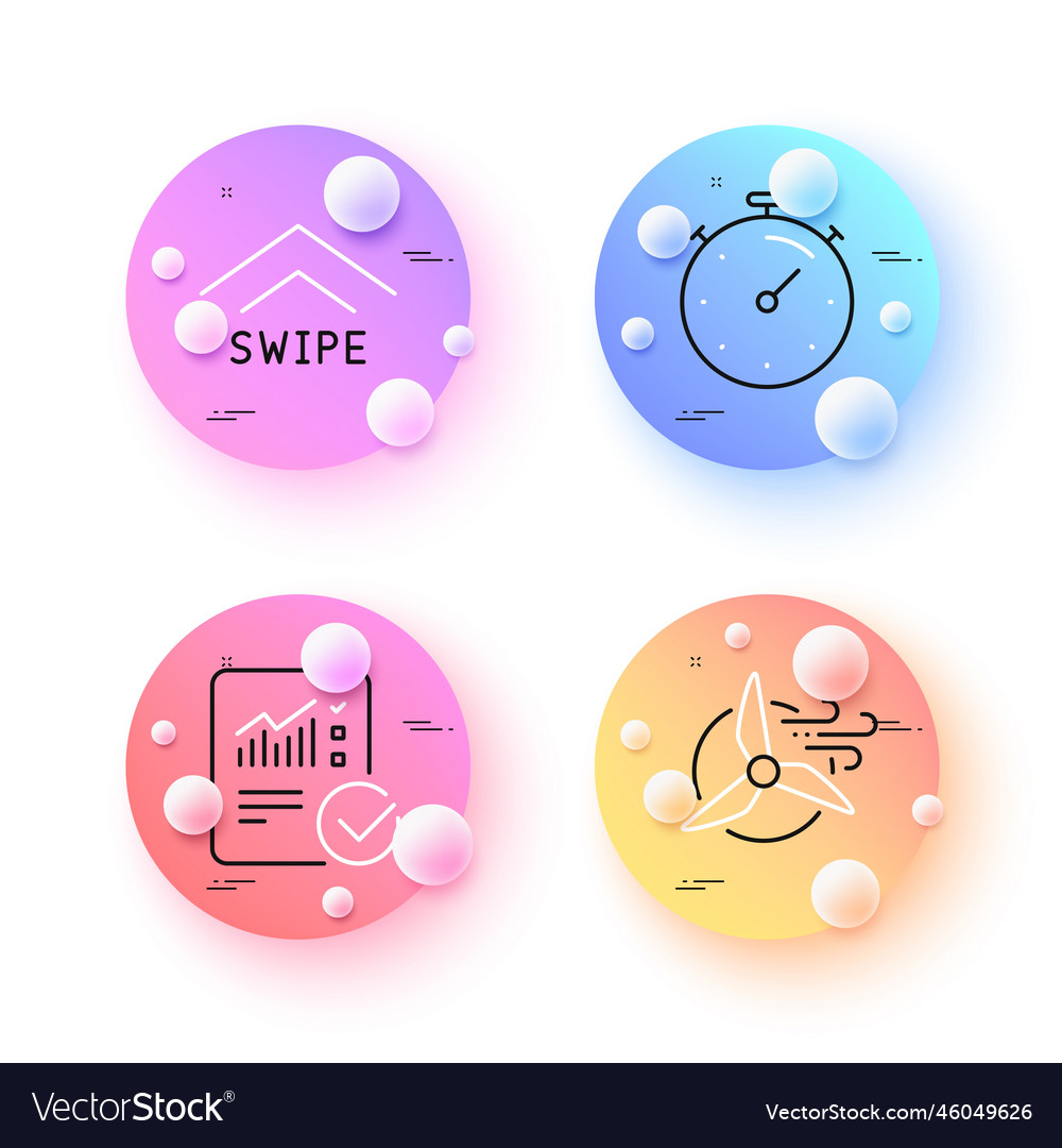 Timer checked calculation and swipe up minimal Vector Image Timer checked calculation and swipe up minimal
