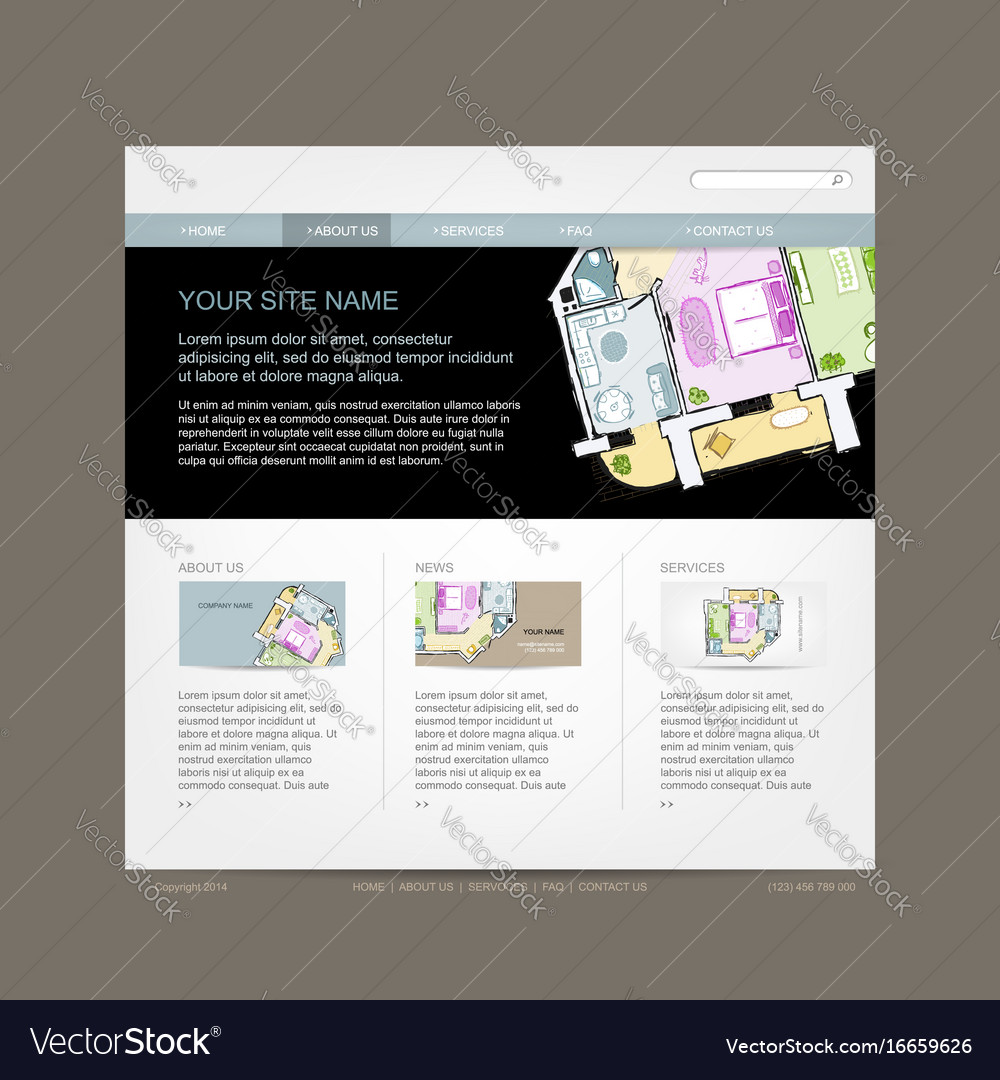 Website design template for building company