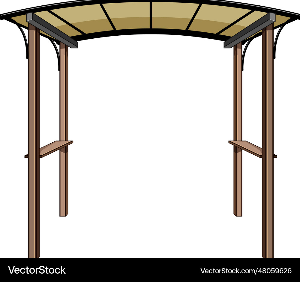 Window pergola patio cartoon Royalty Free Vector Image
