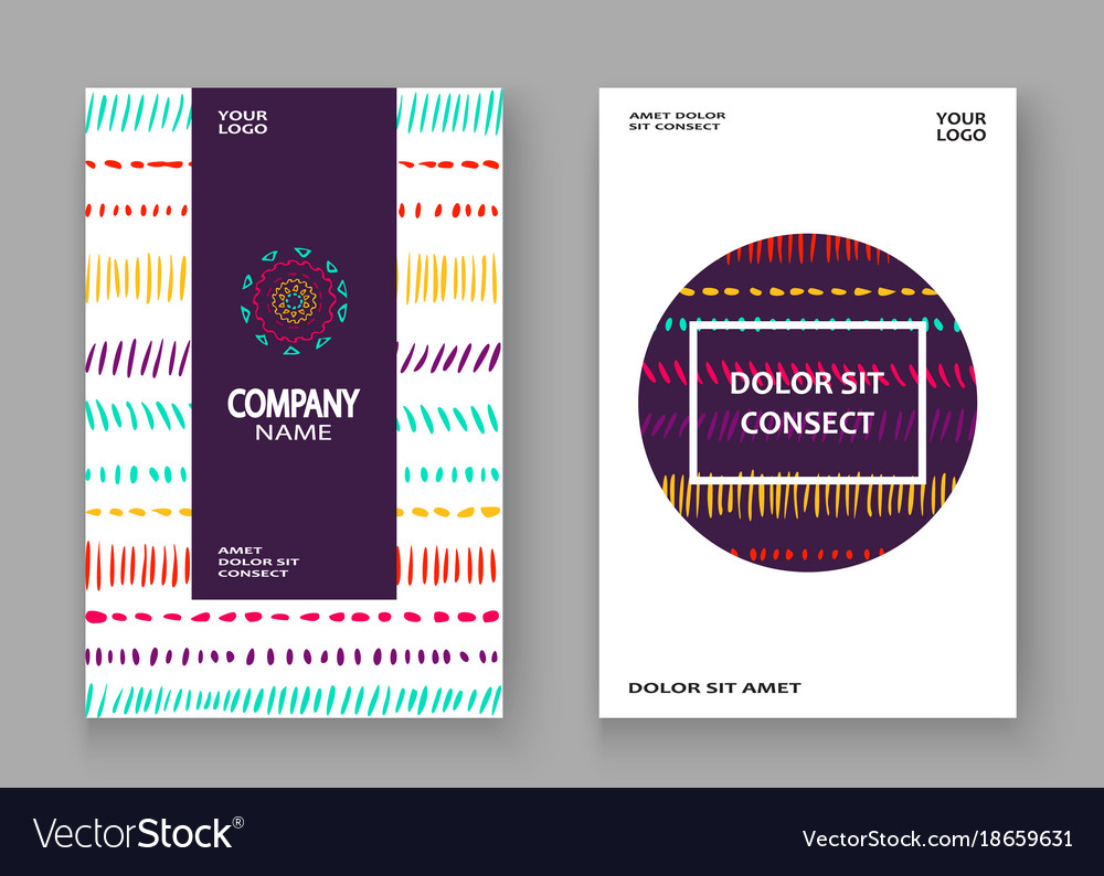 Abstract pattern with color hand drawn strokes