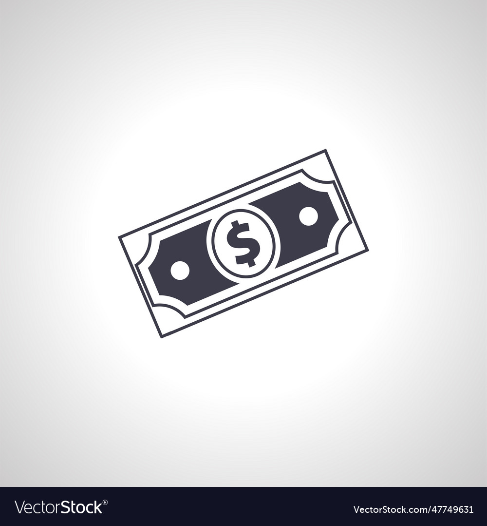 Cash icon dollar money bill Royalty Free Vector Image