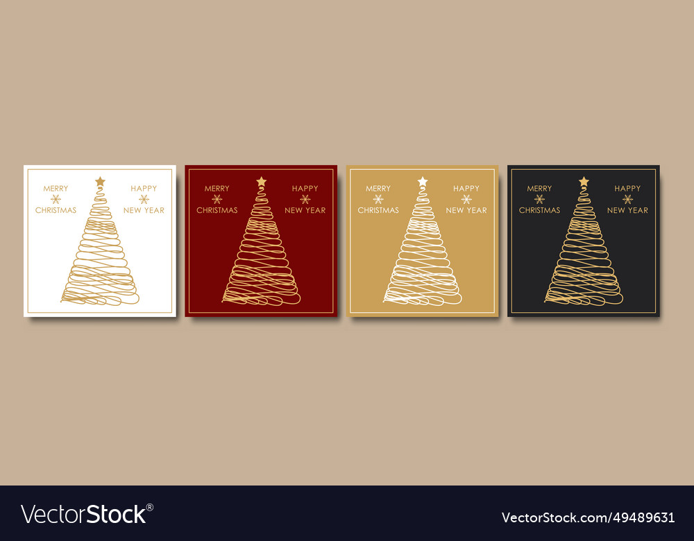 Christmas and new year a set of templates Vector Image