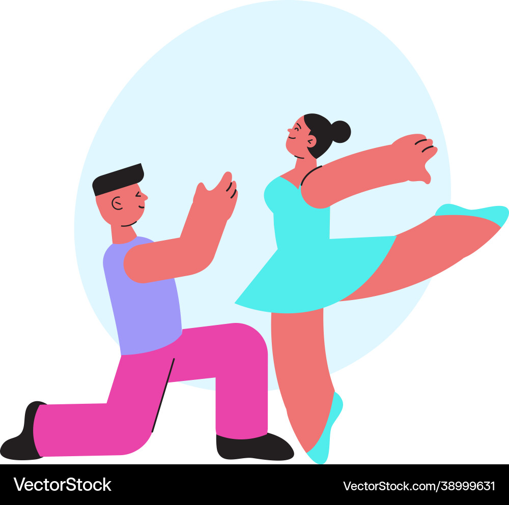 Classic pair dance composition Royalty Free Vector Image