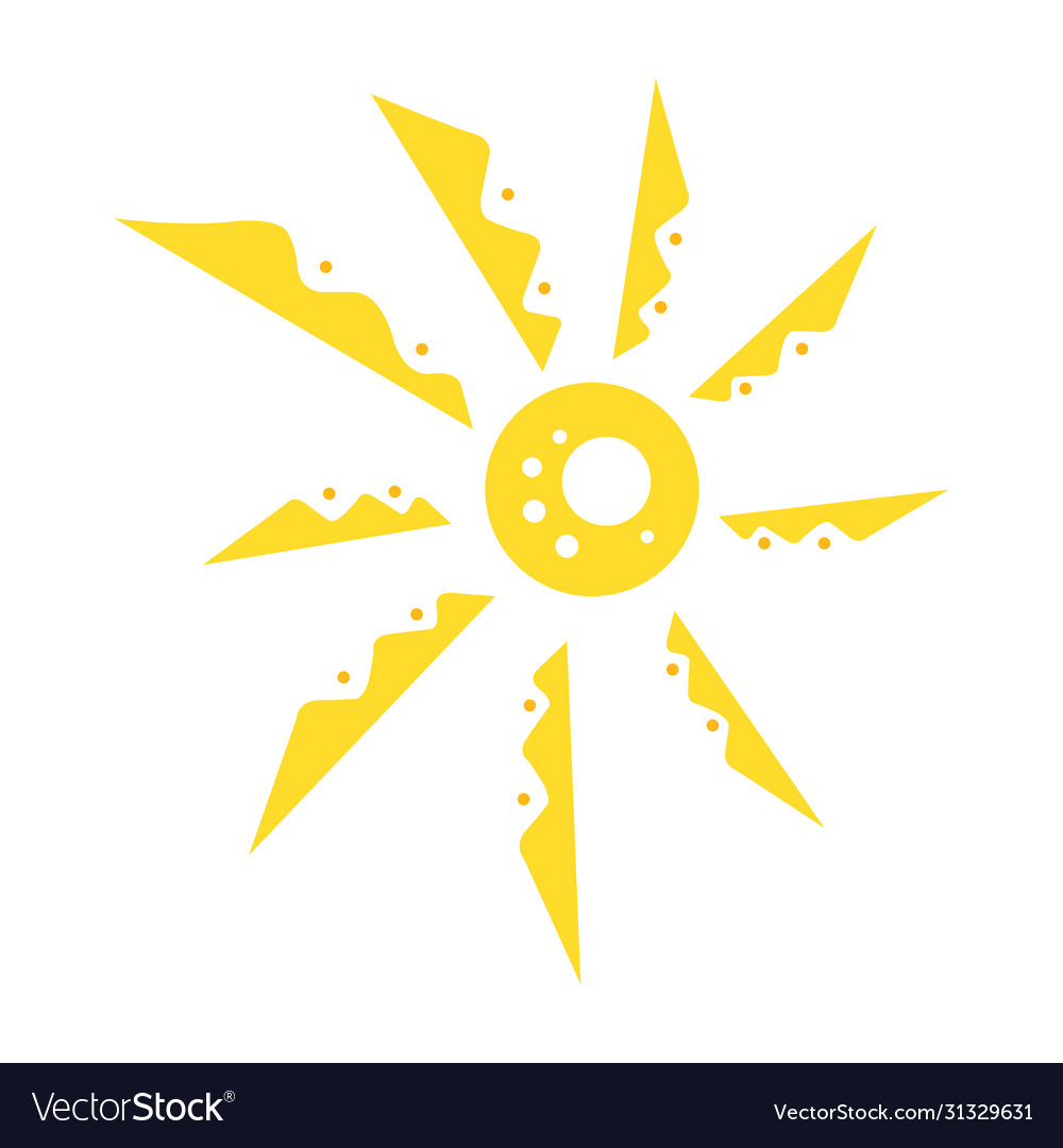 Süße lustige Sonnenikone hell und schöne Karikatur vector image Süße lustige Sonnenikone hell und schöne Karikatur