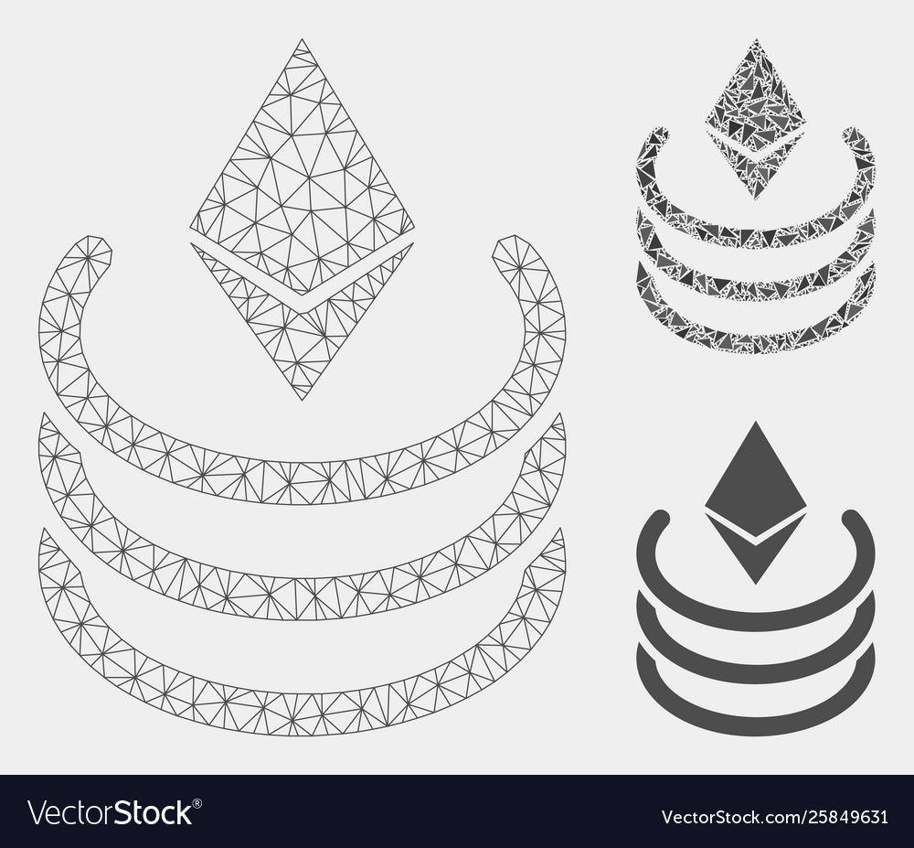 Ethereum portal mesh network model vector image Ethereum portal mesh network model