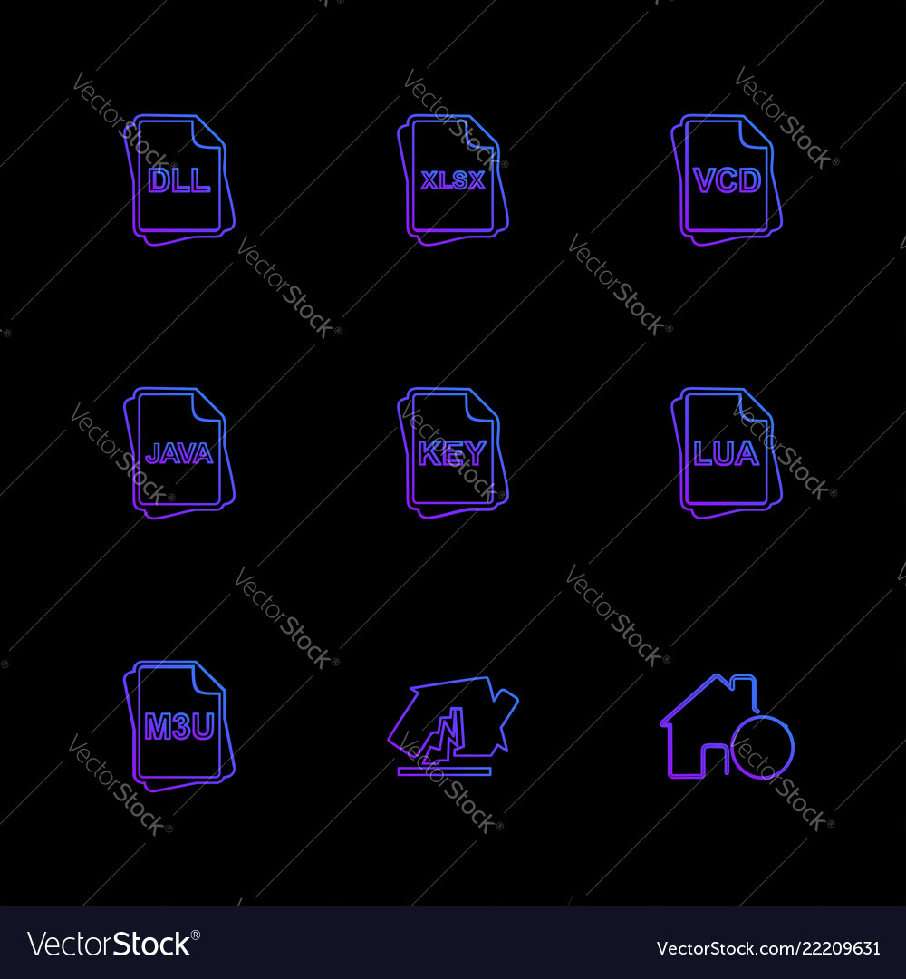 File type files documents eps icons set