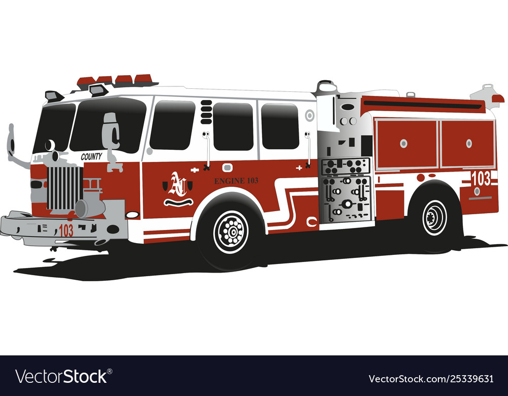 Fire Engine Royalty Free Vector Image - Vectorstock