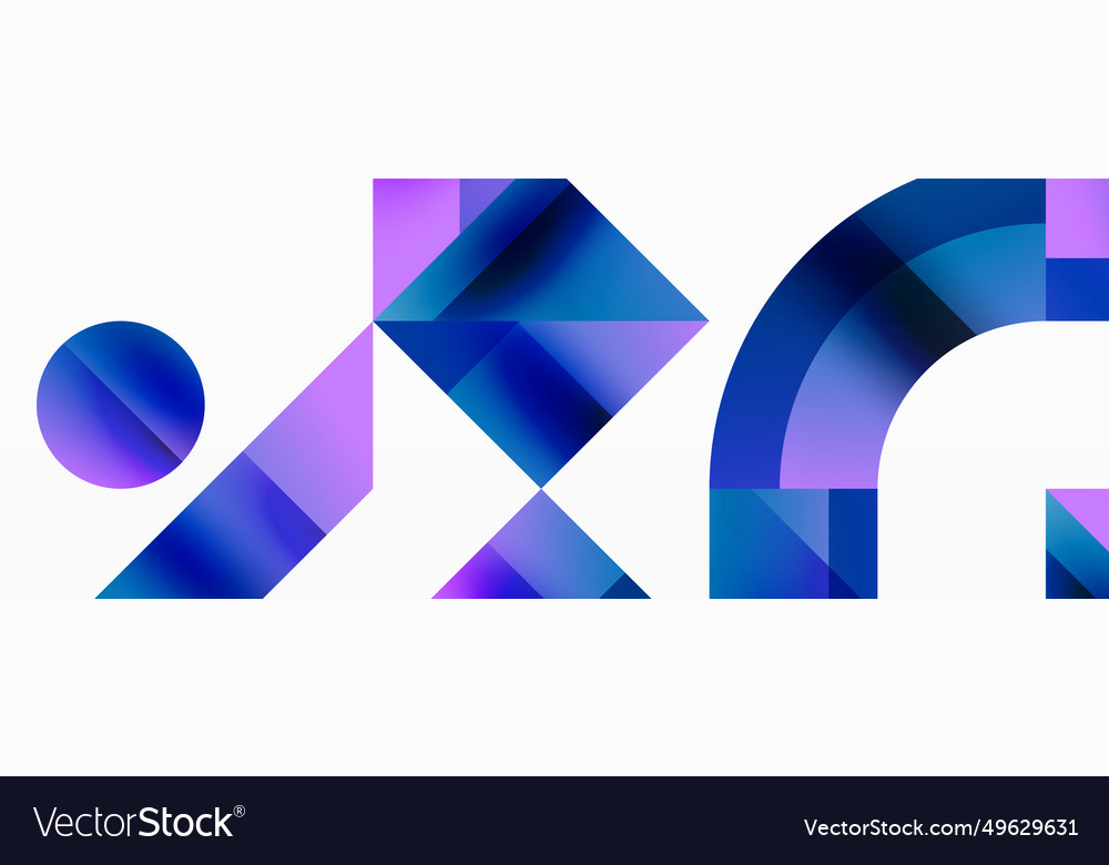 Glossy circle square triangle shapes minimalist vector image Glossy circle square triangle shapes minimalist