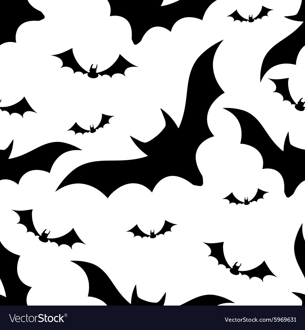 Halloween bats seamless pattern