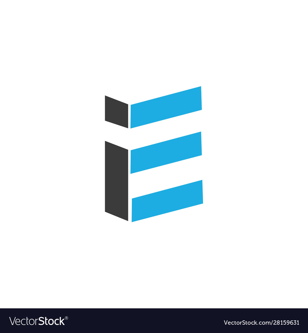 Initial letter ei or ie logo design template