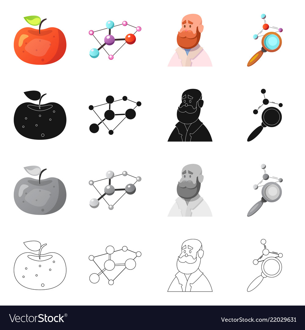 Isolated object of and sign collection vector image Isolated object of and sign collection