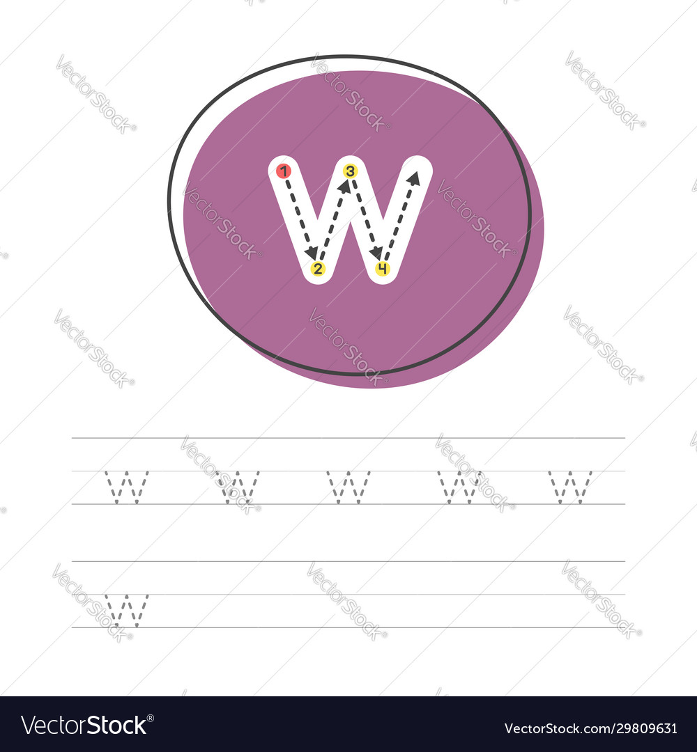Learning to write w small vector image Learning to write w small