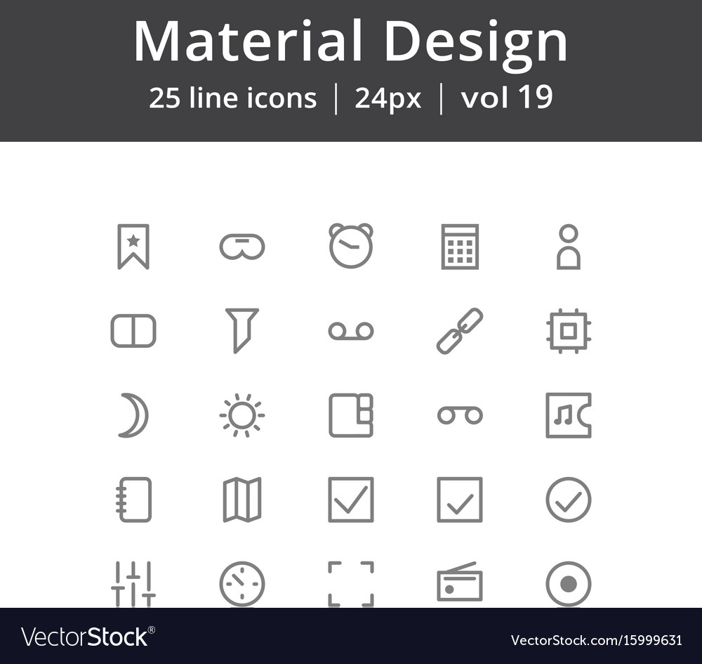 Material design ui line icons