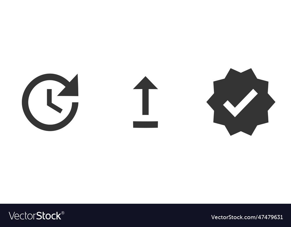 Set of 3 icons actions collection thin line web