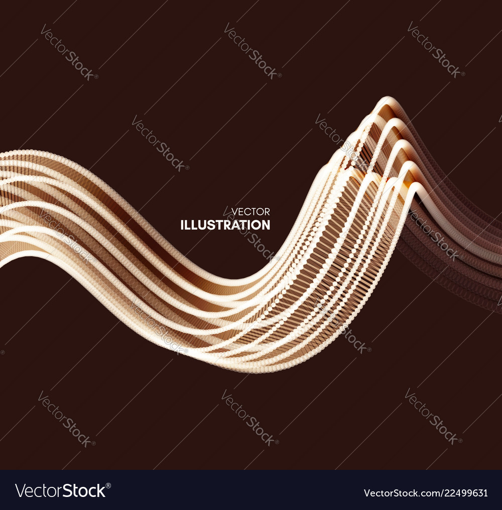 Wavy background with motion effect 3d