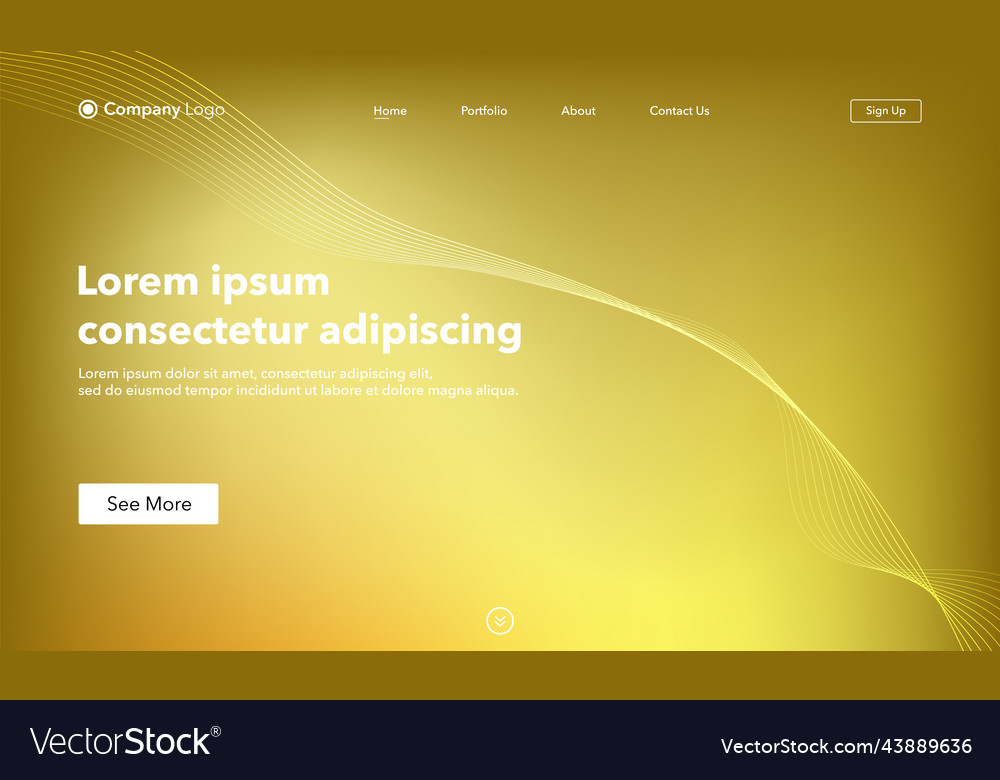 Abstract background website landing page template vector image Abstract background website landing page template