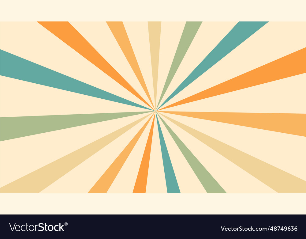 Abstract retro background with sunburst rays
