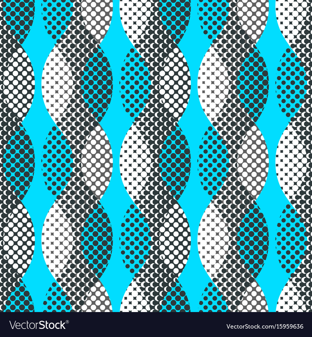 Abstract seamless pattern pixelated waves motif