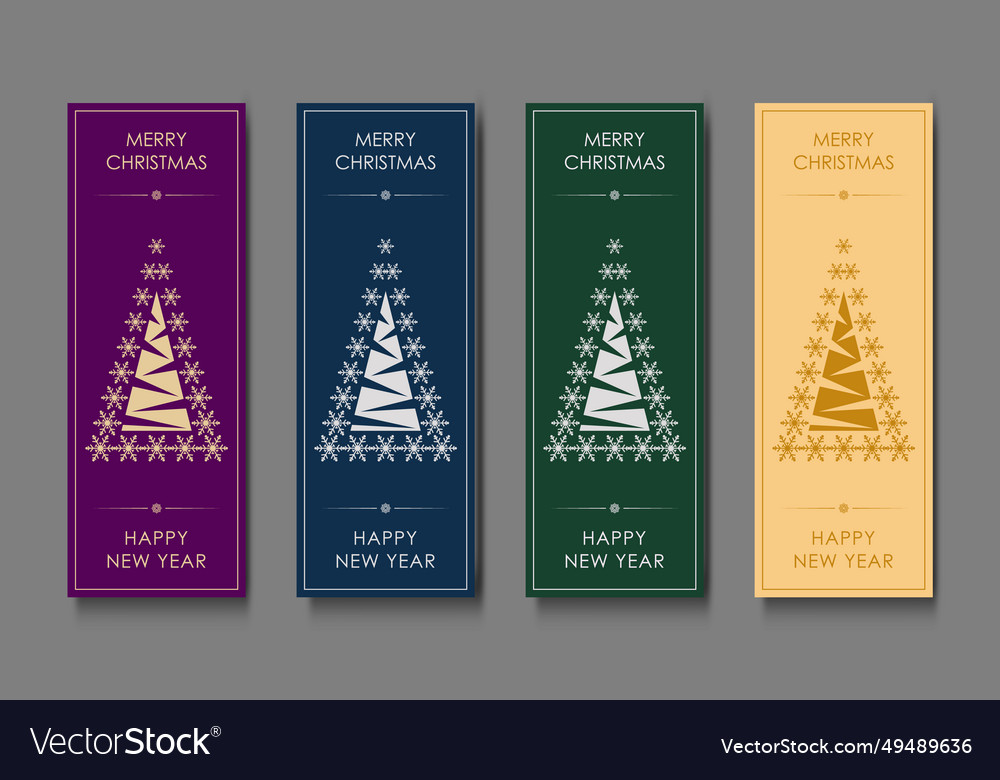 Christmas and new year a set of templates Vector Image