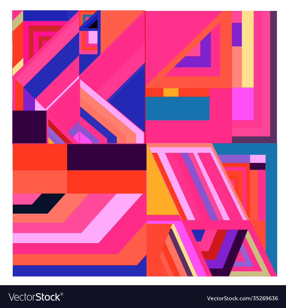 Colorful geometric and curve background pattern