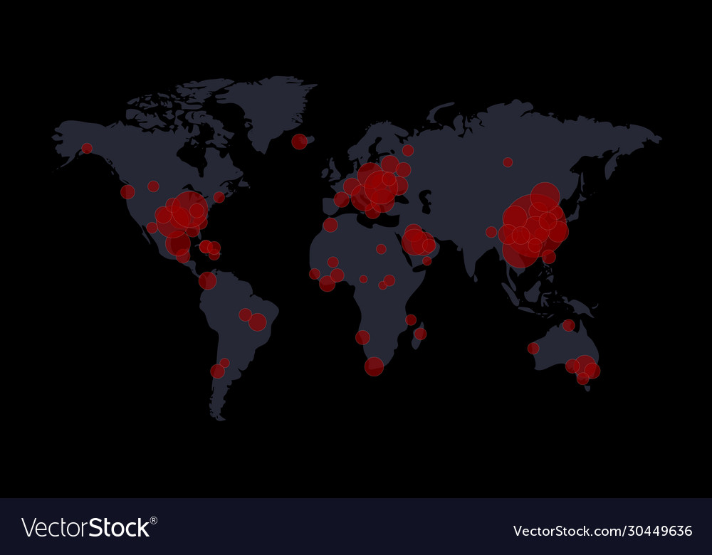 Covid-19 covid 19 map confirmed cases report Vector Image