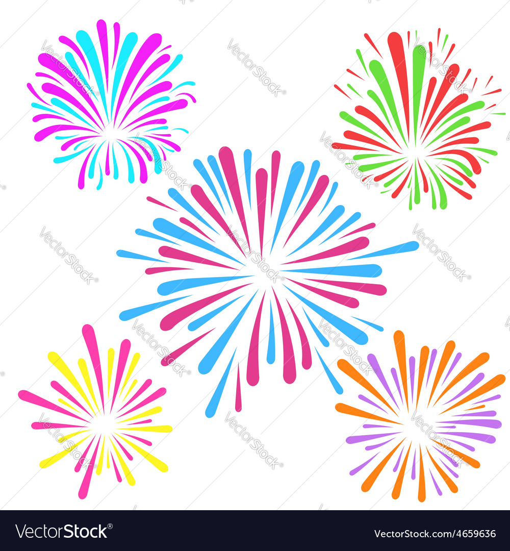 Festive fireworks pattern template layout
