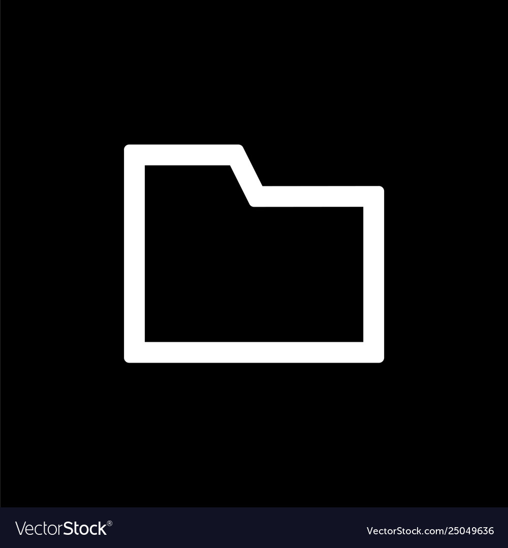 File folder icon for simple flat style ui design
