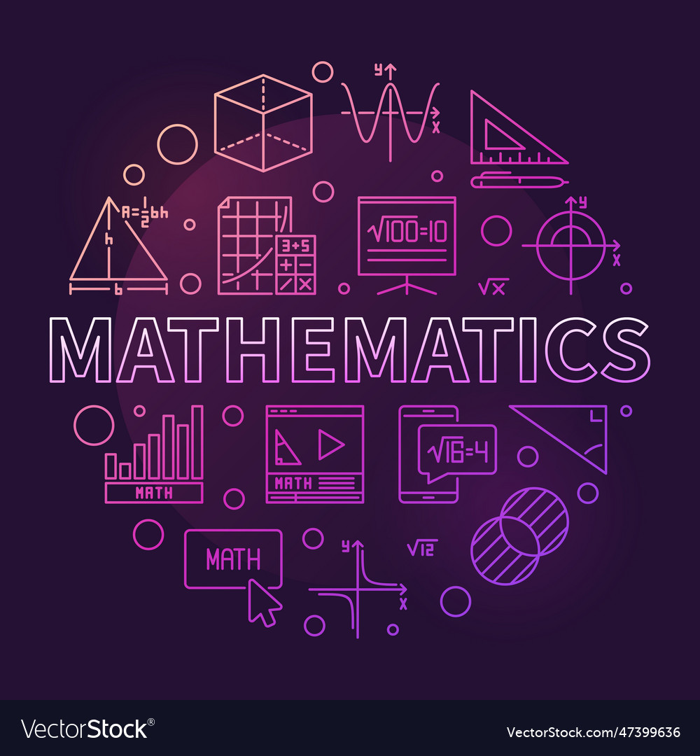 Mathematical Concepts - Line Art