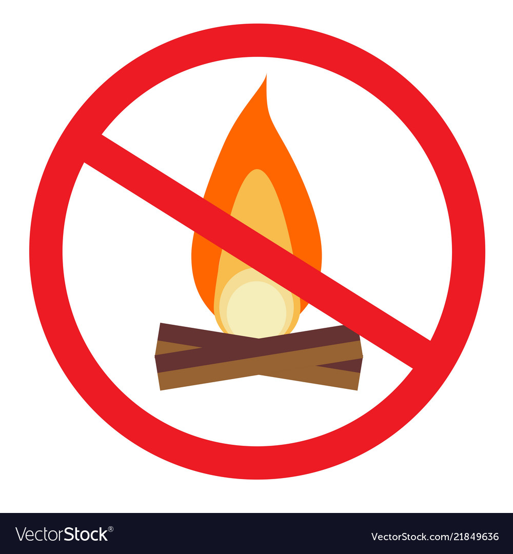 No open flame sign Royalty Free Vector Image VectorStock